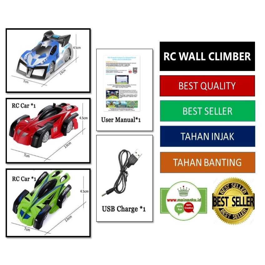 RC Cicak RC Wall Climber RC Mobil  Bisa  Jalan  di  