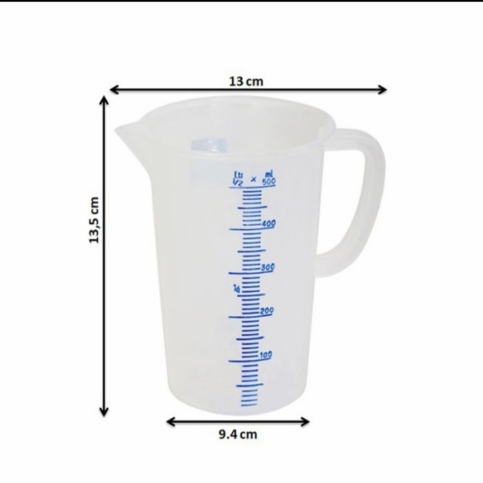 Gelas Ukur 500ml Gelas Takar Scarlett Measuring Cup Green Leaf 1830