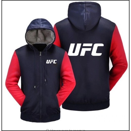 Jaket Hoodie UFC Polos Hitam Jumbo/ All Size/ Big Size S M L XL 2XL 3XL 4XL 5XL