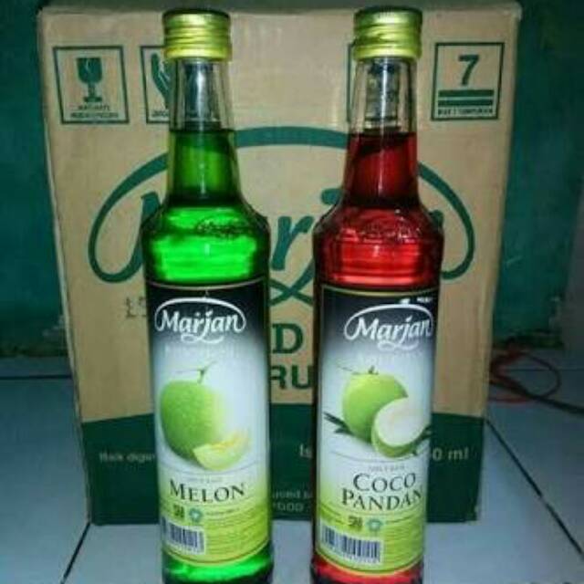 Sirup Marjan 460 Ml Coco Pandan Orange Squash 450 Ml Indonesia