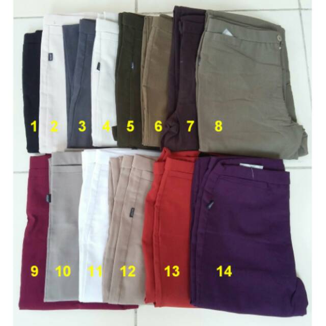 Celana kerja wanita big size bahan mount