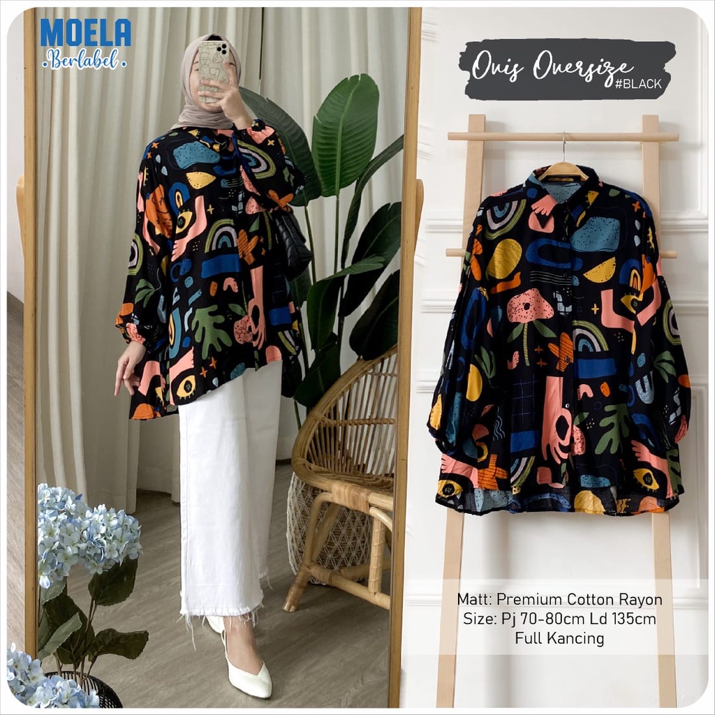 FASHION oversize ld 135cm OVIS by ORI MOELA premium cotton rayon atasan wanita dewasa ootd kuliah RA
