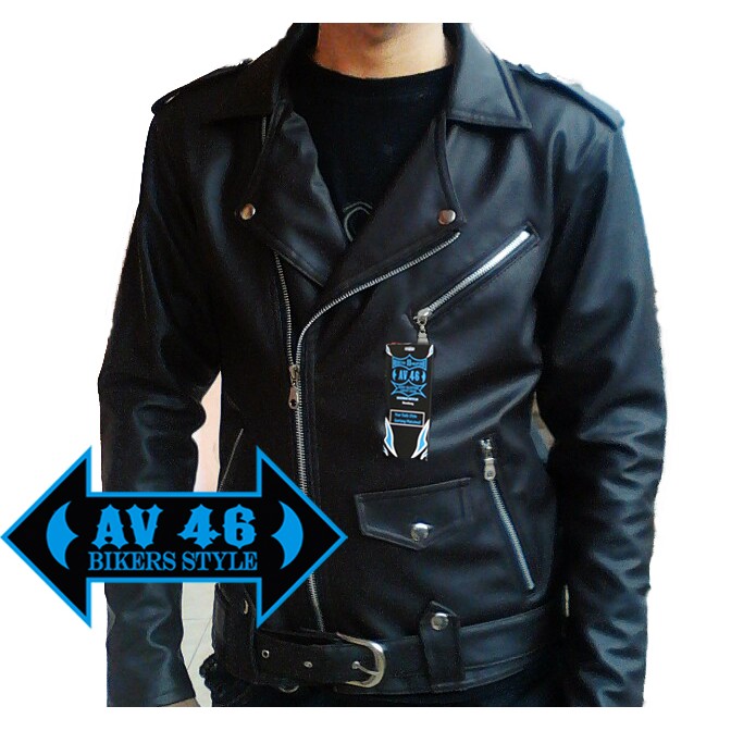 Jaket Ramones / Jaket Bikers / Jaket Kulit Sintetis / Jaket Changcuters / AV46