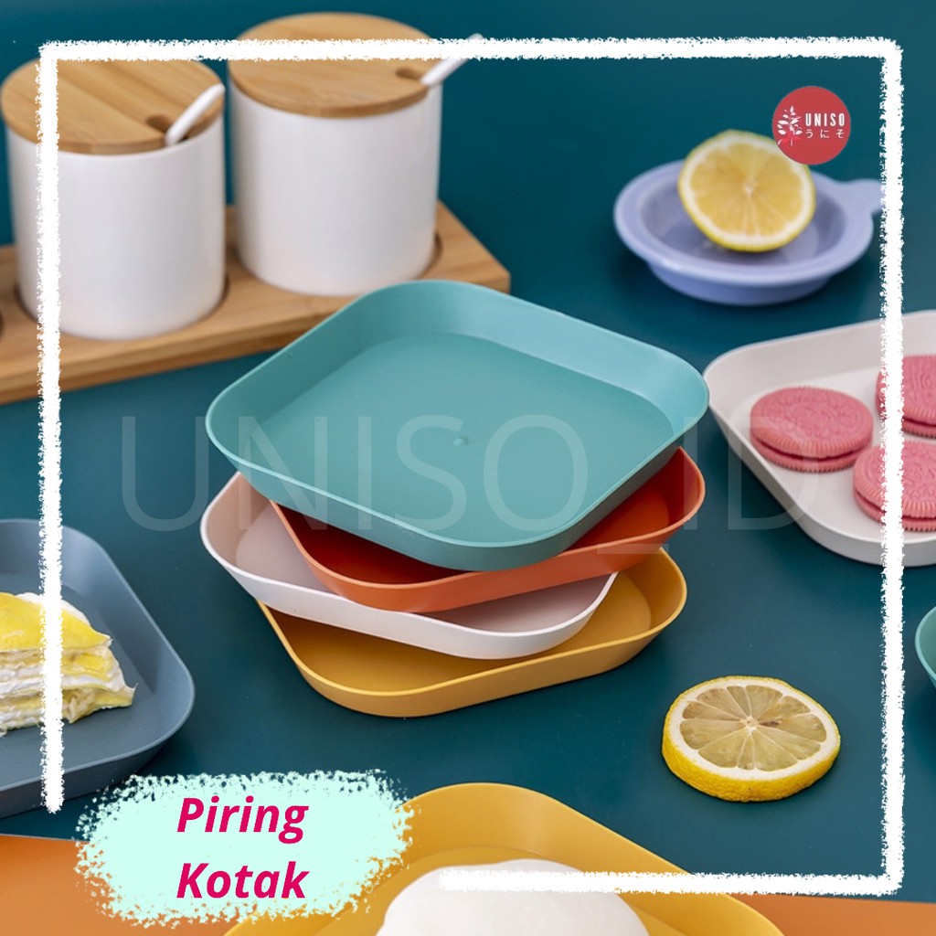 UNISO - PIRING PLASTIK MAKAN UNIK TEMPAT WADAH BUAH SAYURAN SNACK KUE SAJI SERBAGUNA MAKANAN | PIRING SNACK | PIRING UNIK | PIRING ESTETIK | PIRING PLASTIK KECIL | PIRING BUAH | PIRING MURAH