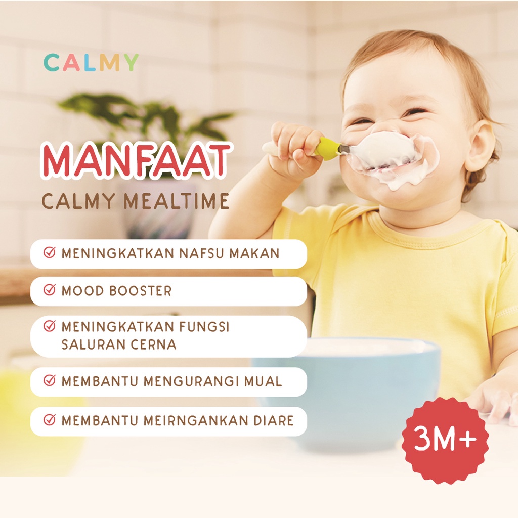 Calmy Mealtime - Minyak Balur Premium Untuk Membantu Menambah Nafsu Makan Anak dan Menyamankan Perut, Solusi Tanpa Obat