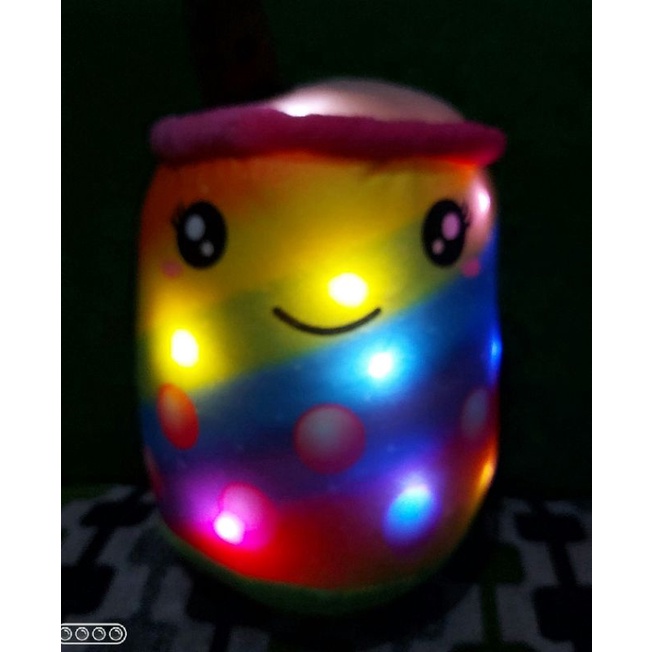 boneka boba led rainbow SNI diameter 20 cm