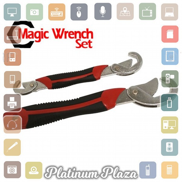 Multifunction Magic Wrench / Kunci Pas - Black/Red`611FMW-