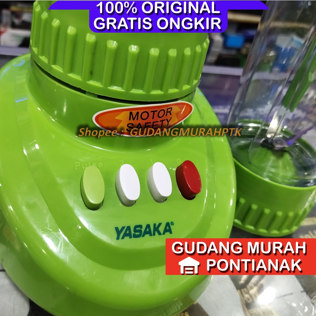 Blender Yasaka / TD2 In 1 6 Mata Pisau bahan tabung Plastik TAHAN PECAH High Quality BL-2PC WARNA ACAK PUTIH ATAU HIJAU