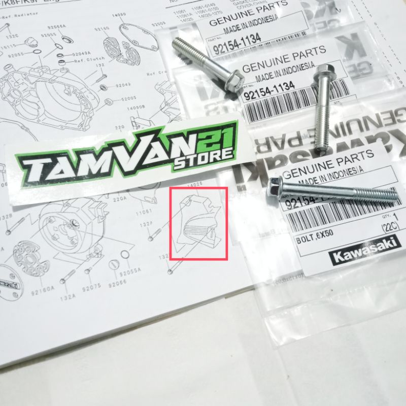 BAUT COVER GEAR BAUT TUTUP GEAR KIRI NINJA RR R SS KGP 92154-1134