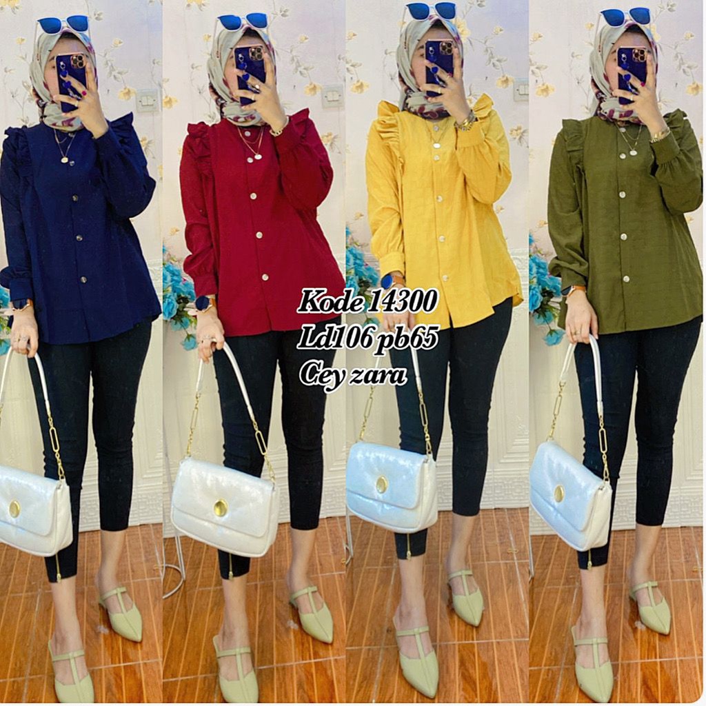 Blouse Cey Zara Top 4 Varian Warna