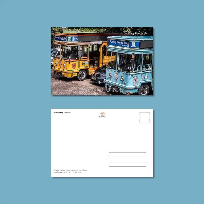 

Kartu Pos/Postcard Bus Wisata Bandung