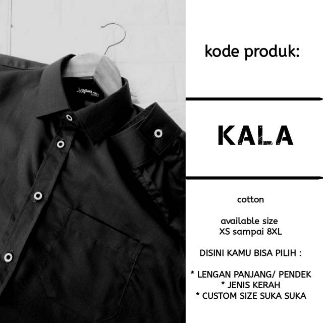 baju kemeja polos putih oversize hitam cowok big size pria jumbo lengan panjang oversize big size