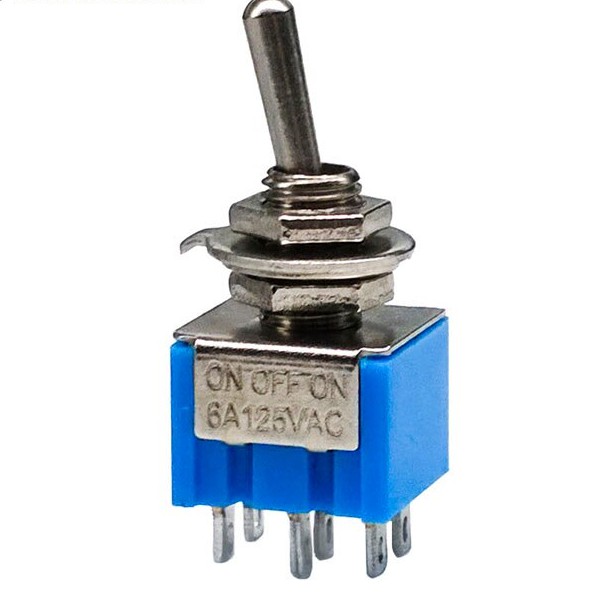Saklar Togel Toggle 6 Pin ON OFF ON/ Togel Switch Mini 6 kaki