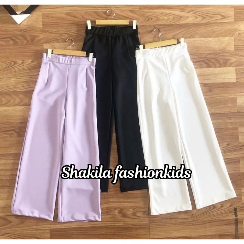 Kulot anak scuba cubit/ celana panjang anak perempuan/ kulot anak tebaru bahan scuba premium usia 5-17 tahun
