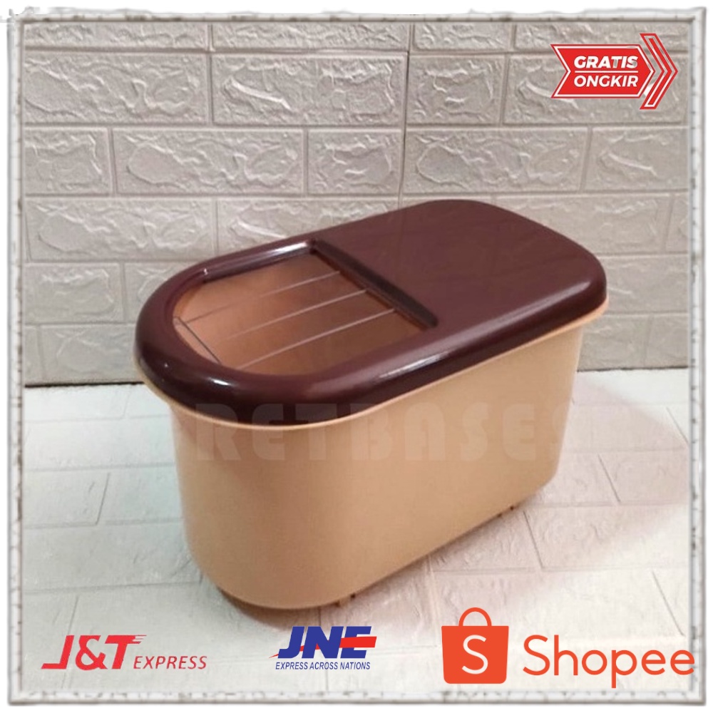 TEMPAT BERAS 15 KG - DAPAT RODA/TEMPAT BERAS/ TEMPAT BERAS 5 KG/ TEMPAT BERAS 20KG/ TEMPAT BERAS AES