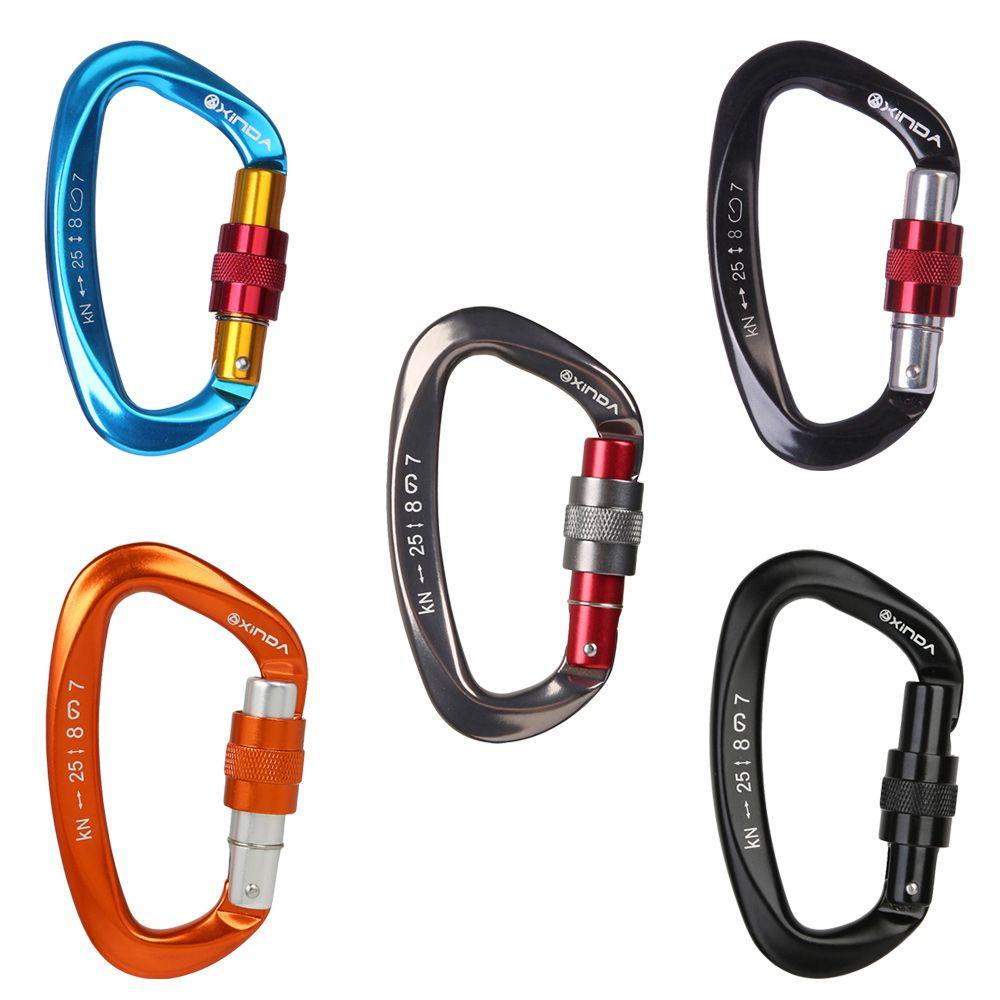 Carabiner Profesional Nanas Bentuk D Aksesoris Outdoor Ascend Security Master Lock