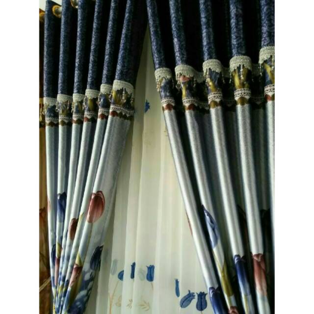 Gorden blackout tulip poni biru silver
