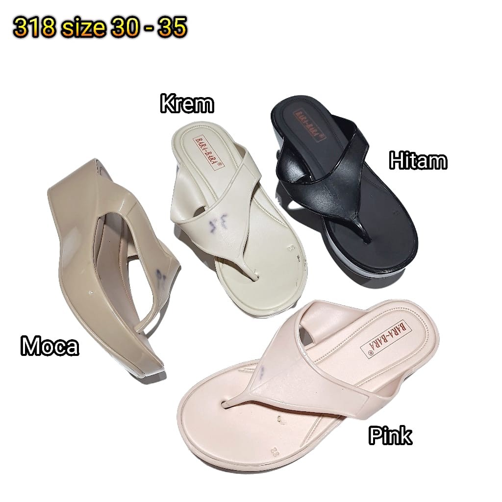 Jelly sandal anak perempuan bara bara sendal wedges karet barabara import 318
