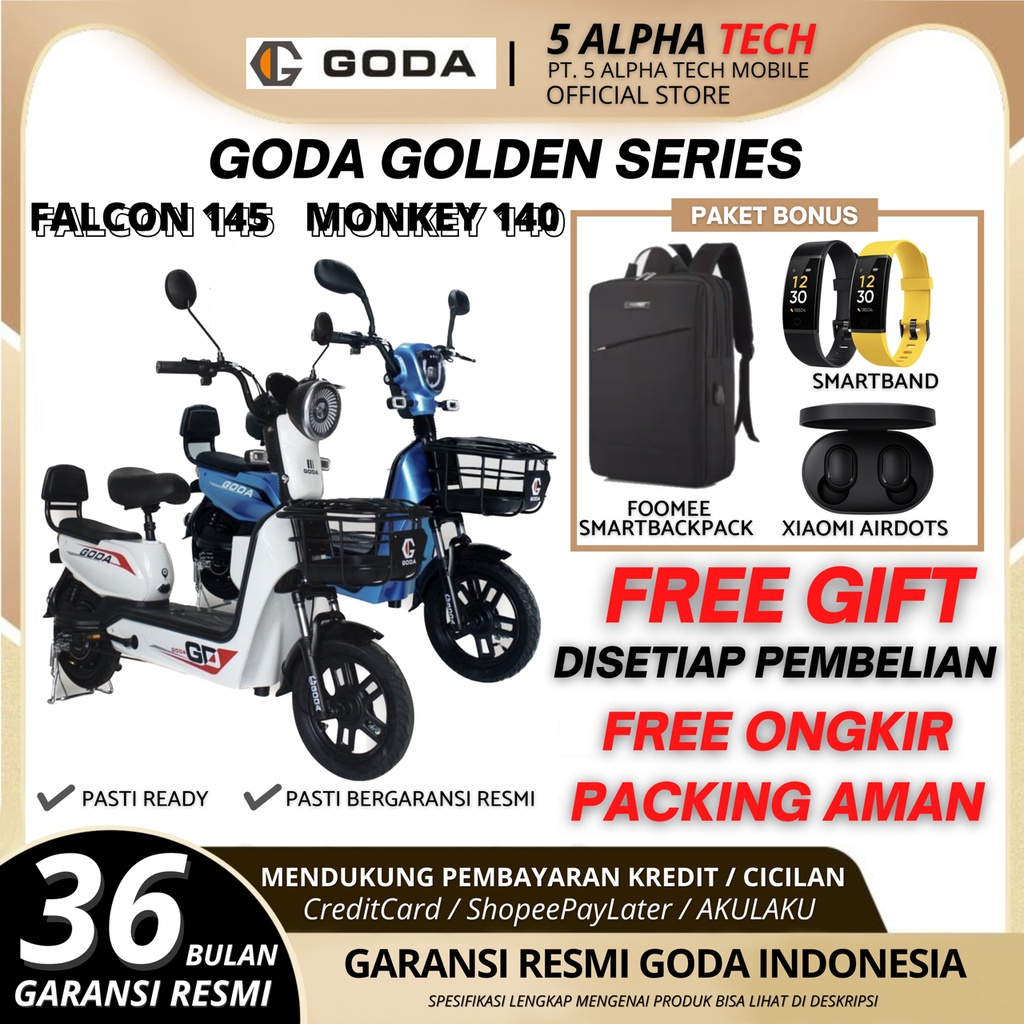 SEPEDA LISTRIK GODA GOLDEN SERIES SELIS GODA GOLDEN MONKEY 140 SELIS GODA FALCON 145