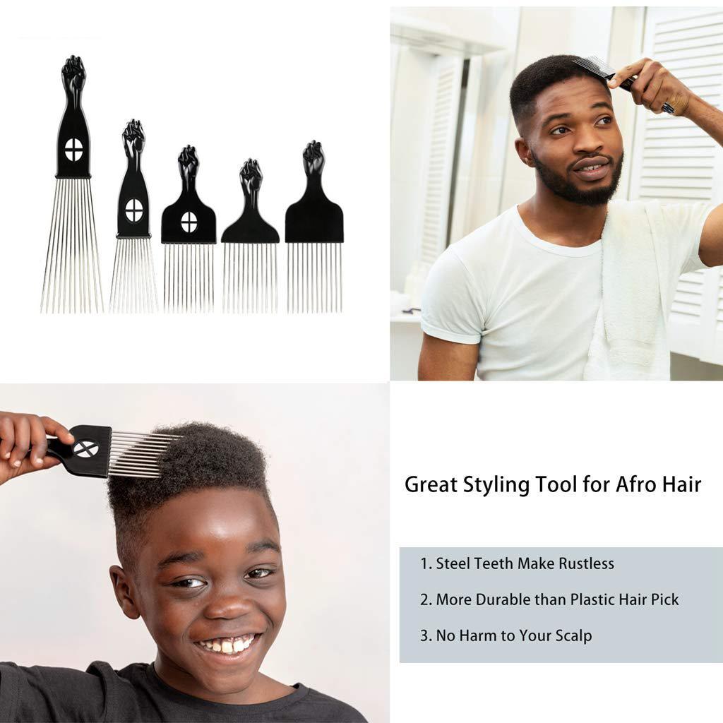 R-FLOWER Afro Pick Sisir Rambut Keriting Awet Wanita Dan Pria Afro Hair