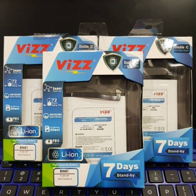 Baterai Vizz Xiaomi BN41 Redmi Note4 Double Power