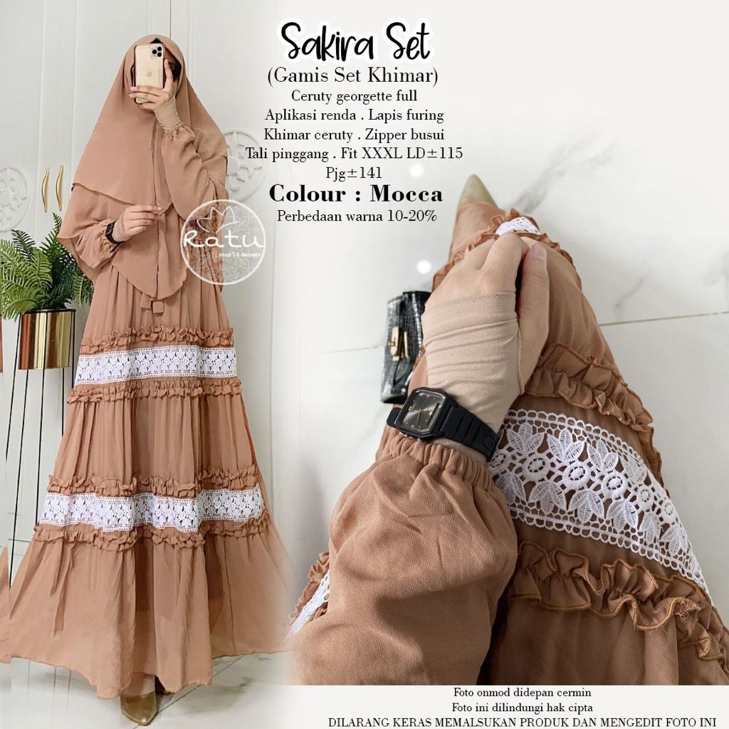 RS ~ SAKIRA SET SYARI ORI BY RATU HIJAB * SYARI JUMBO LD 115 * GAMIS SYARI * GAMIS CERUTI * GAMIS MU