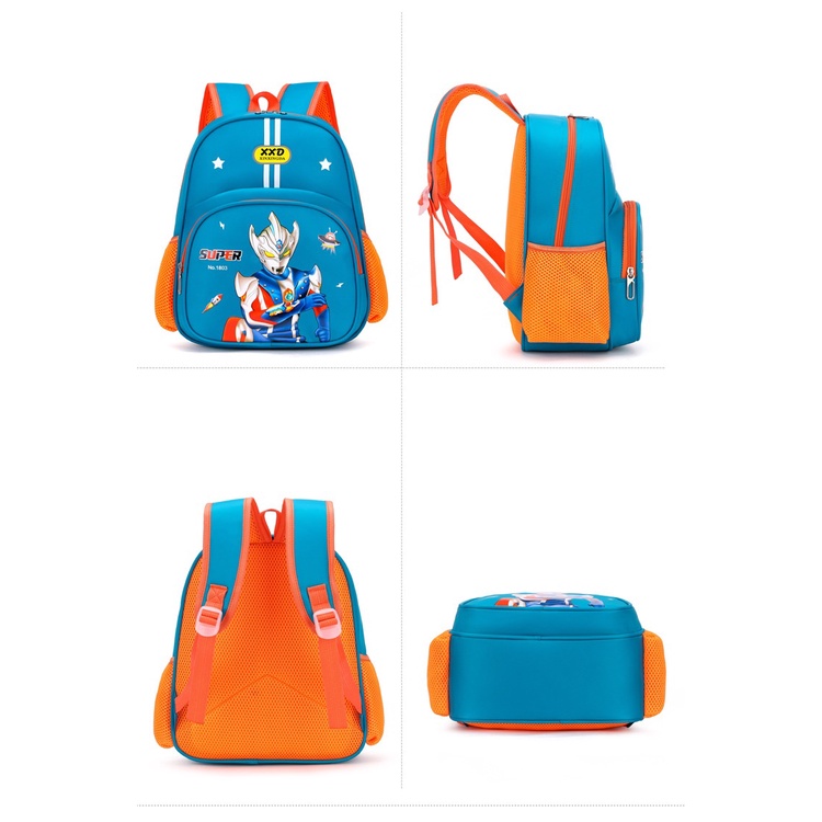 Tas IMPORT Ransel Anak laki-laki Paud Sekolah TK RA BA TPA Ransel Anak karakter  Ultraman Spiderman Captain america Tas TK anak Cowo pria laki