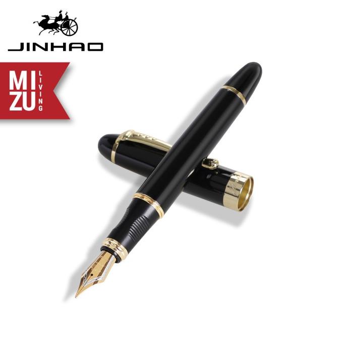 

JINHAO X450 Roller Ballpoint / Fountain Pen 18K Gold-Plated Nib - Hitam, FOUNTAIN PEN M
