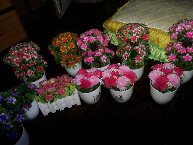 Cod/bonsai Tingkat / Ornamen Tanaman Bunga Bonsai Hias Pot Tanaman Hias Artificial Flower Bp1103