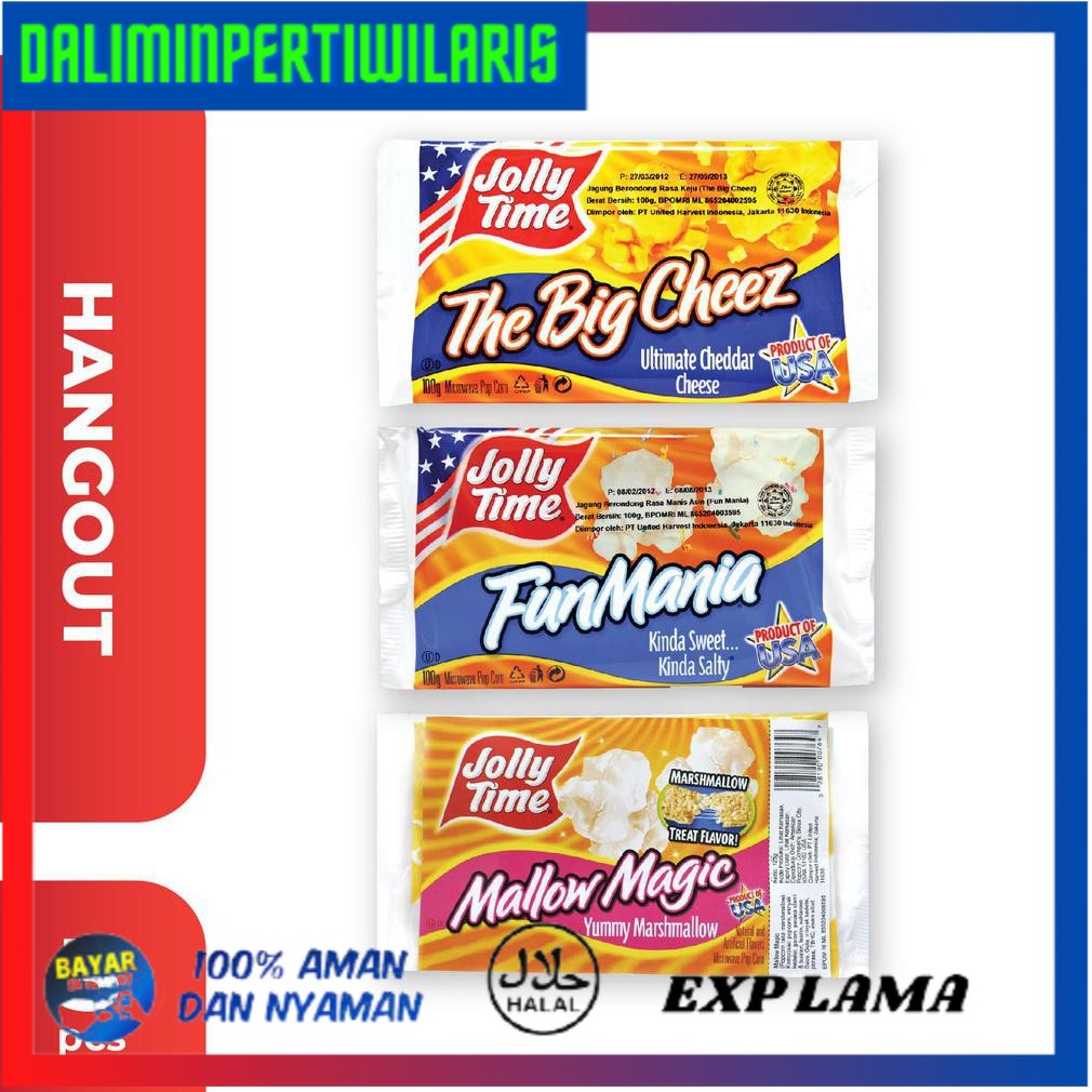 

( BISA COD ) Jolly Time - Paket Hang Out (1TBC, 1FM, 1MM) - Microwave Popcorn BIG SALE [Kode 1|Kode