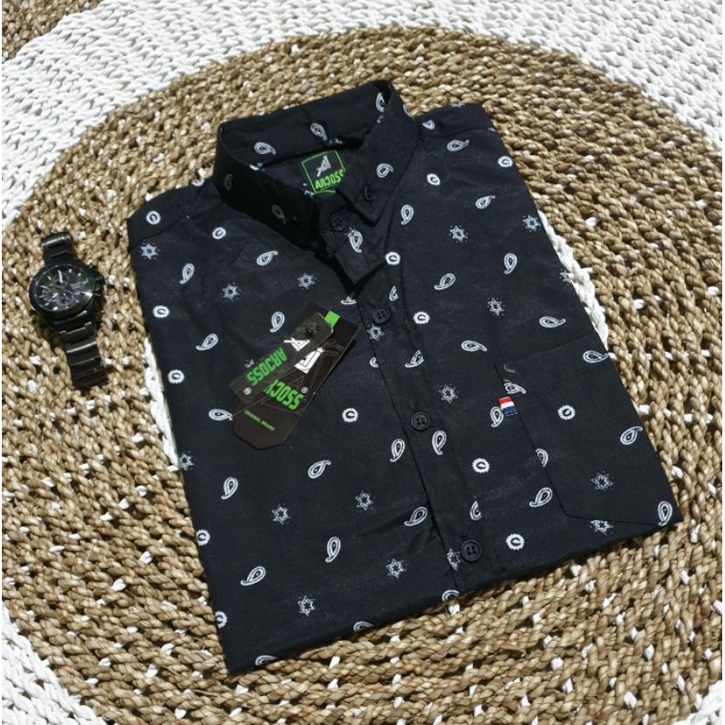 kemeja cowok motif