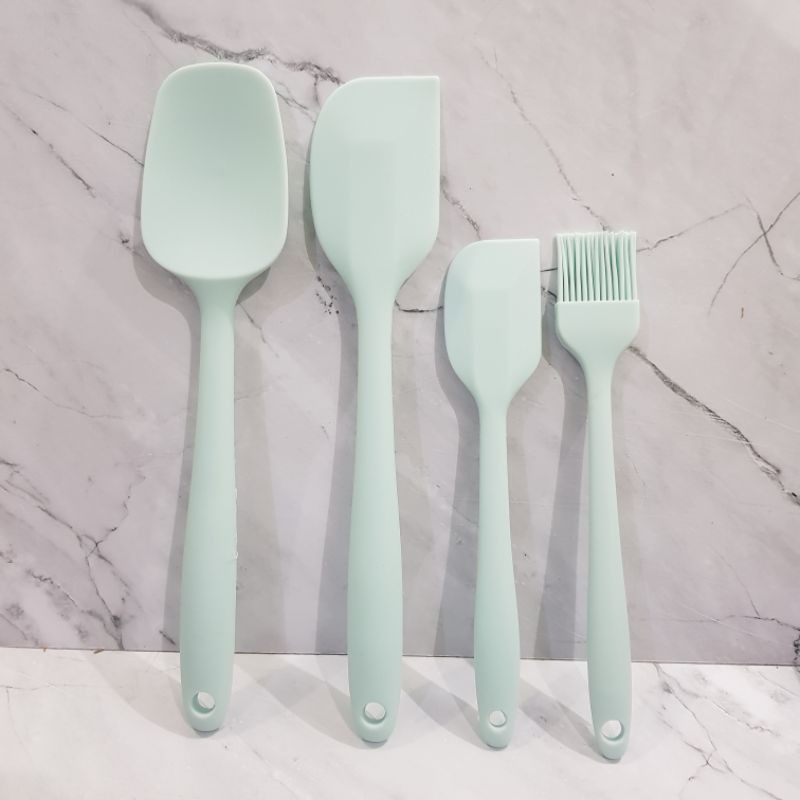 4 pc spatula set Masak cooking silicon tahan panas (kuas) lentur