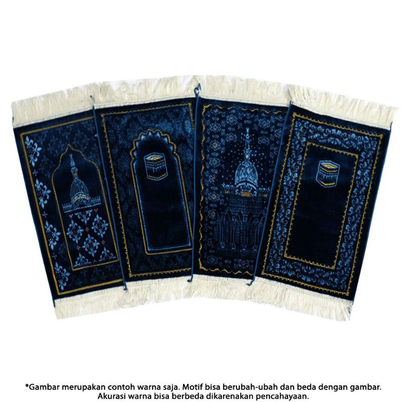 Sajadah anak/sajadah kecil muka travel turki bludru ukuran 35x65 cm-6