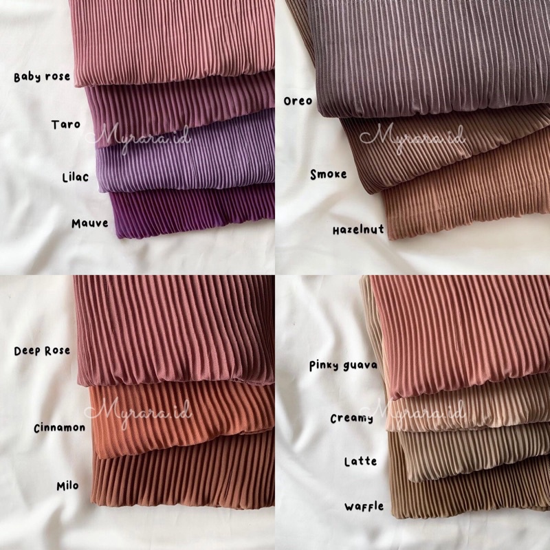 Pashmina Plisket Full / Pasmina Plisket / Pleats Shawl / Pleated Shawl (Tanpa Garis Tengah)