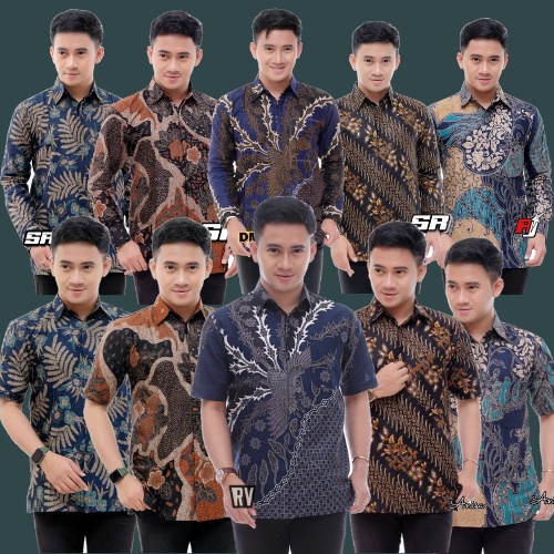 Batik Pria Lengan Panjang BATIK DANABRATA HRB026 motif KERATONAN Kode 002 size M L XL XXL Reguler