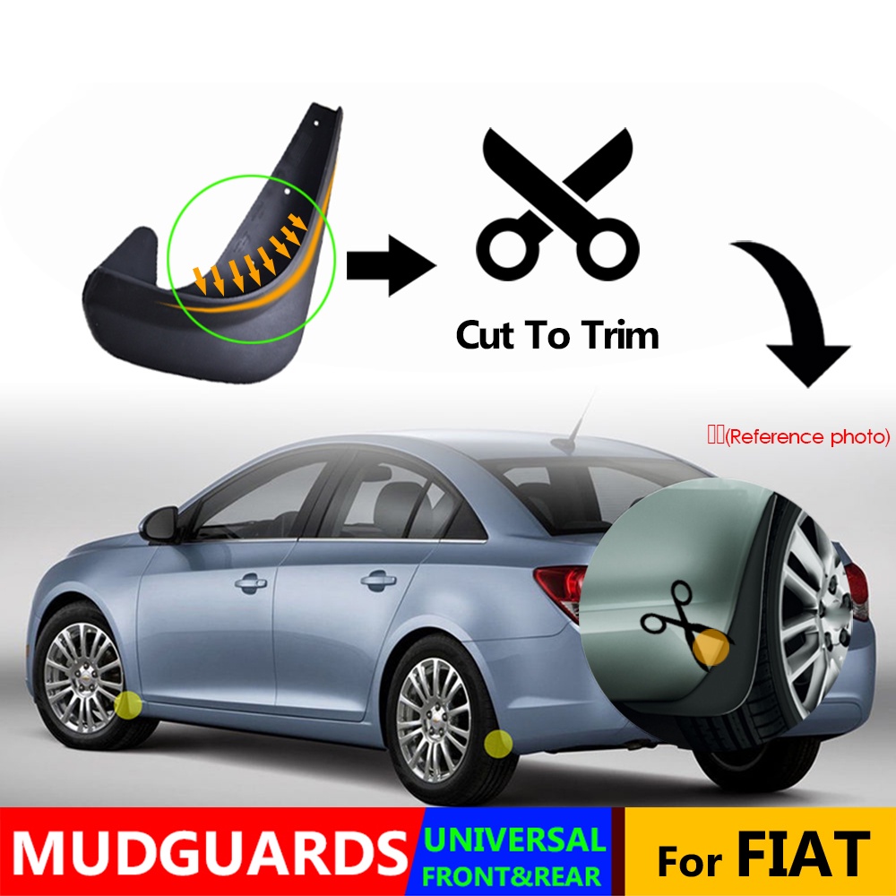 1 Set Mud Flap Pelindung Splash Untuk Fender Mobil Fiat Bravo Punto Uno Palio Stilo Tipo Ulysse