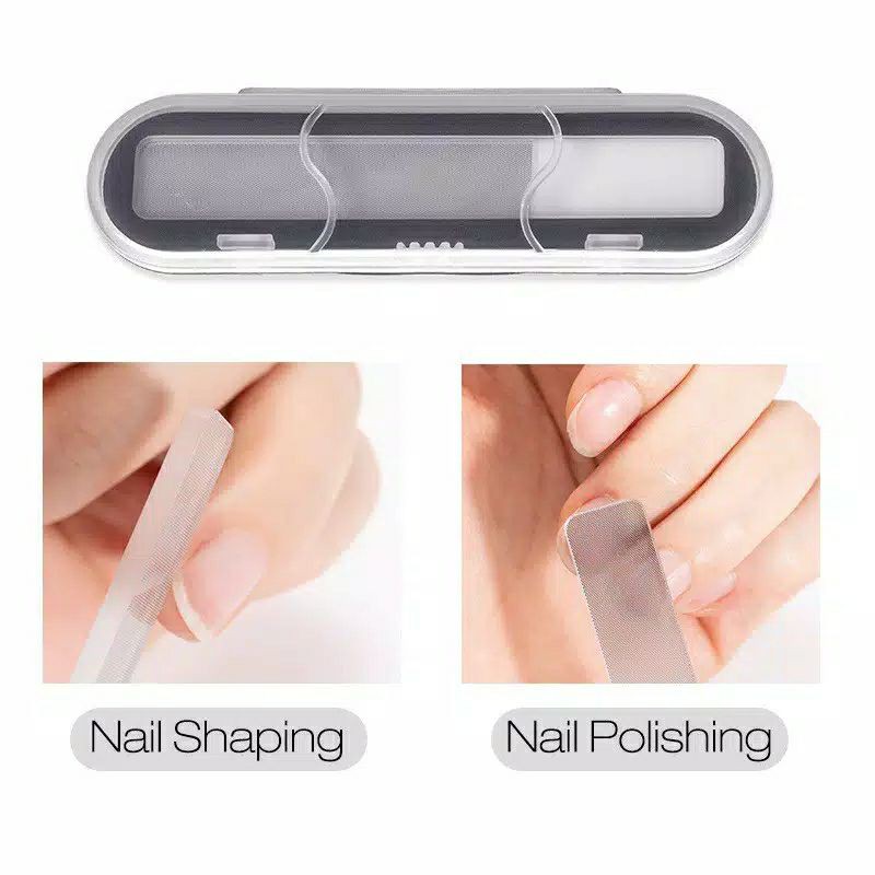 Nail Buffer Nano Glass / kaca pengkilap kuku (plus box)