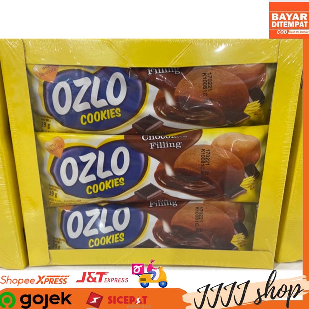 

Ozlo Cookies Chocolate Filling Biskuit Rasa Cokelat Dus Isi 12 pcs 468gr