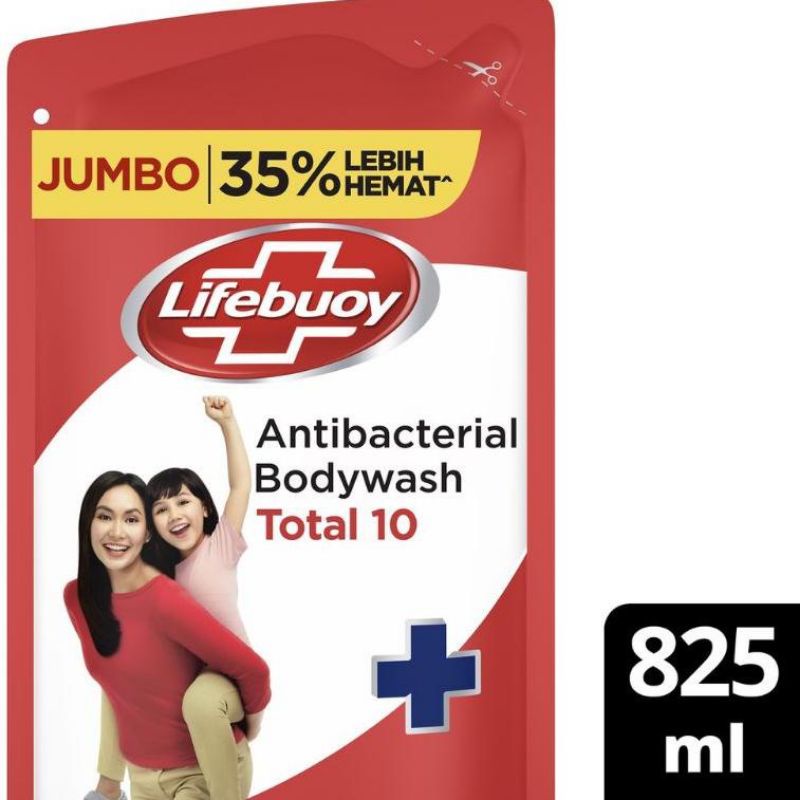 [MURAH] LIFEBOUY refill body wash 825 ml mild care/total 10/ lemon fresh sabun cair