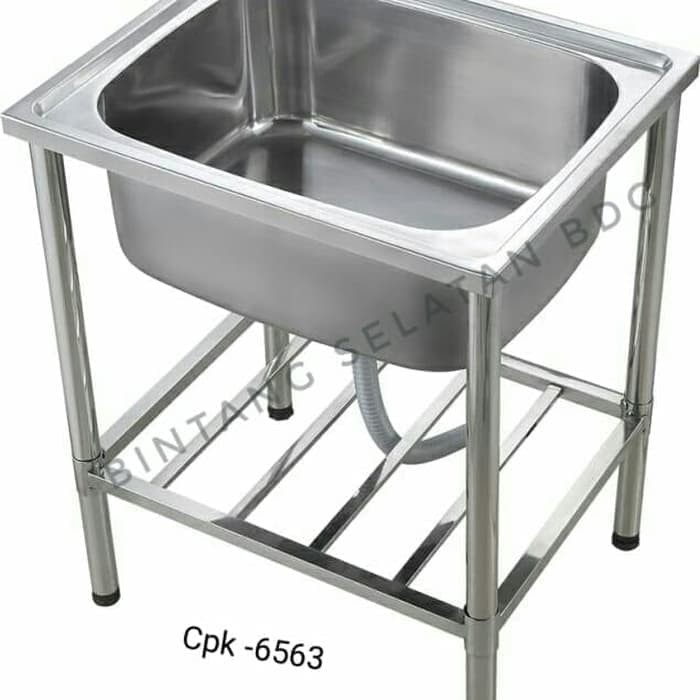 BAK CUCI PIRING / SINK DENGAN KAKI STAINLESS CPK6553 650x530x200mm