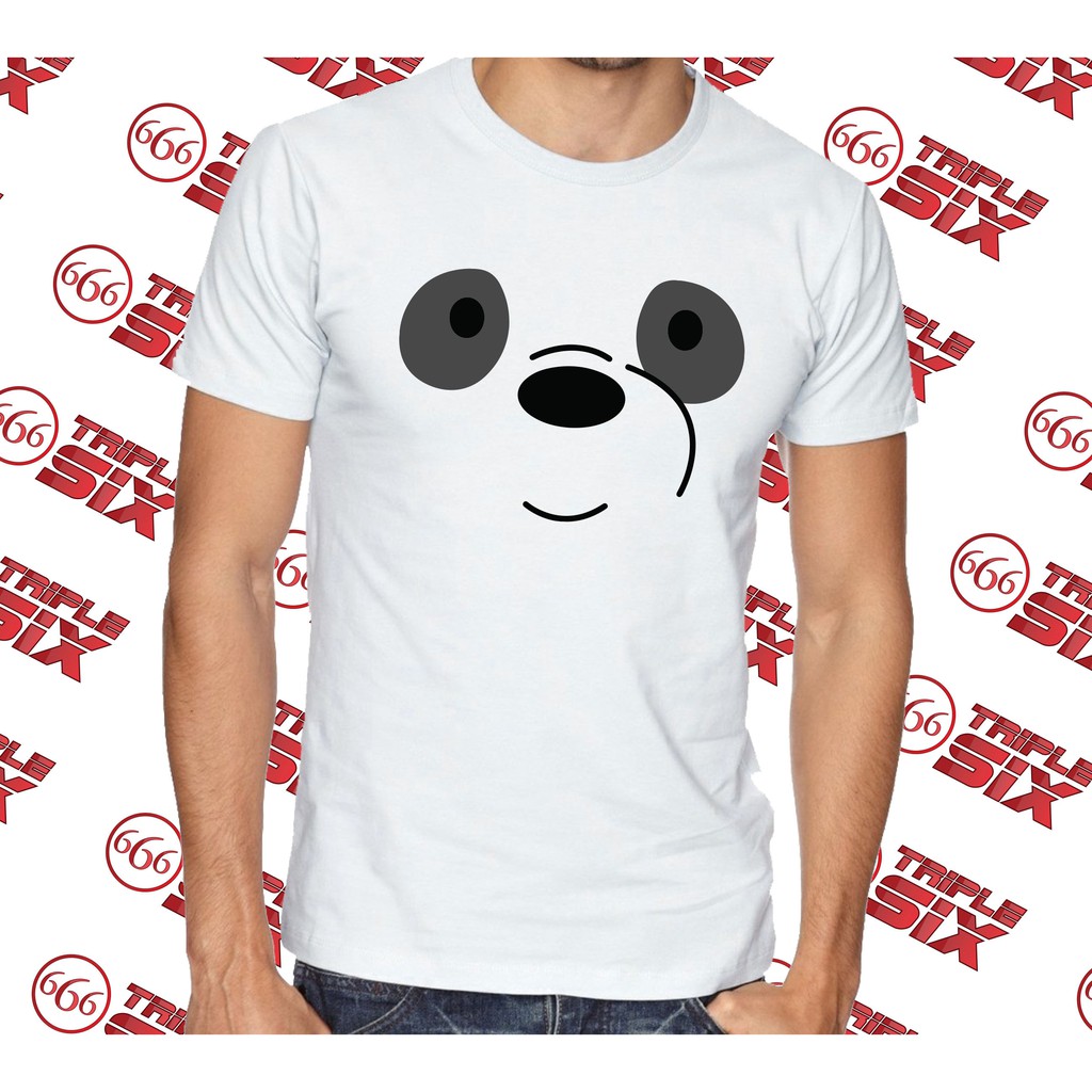 Kaos Baju We Bare Bears Panda Putih