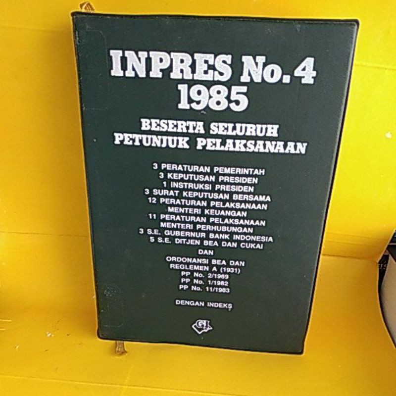 Buku Inpres No 4 1985 Beserta Seluruh Petunjuk Pelaksanaan Shopee Indonesia