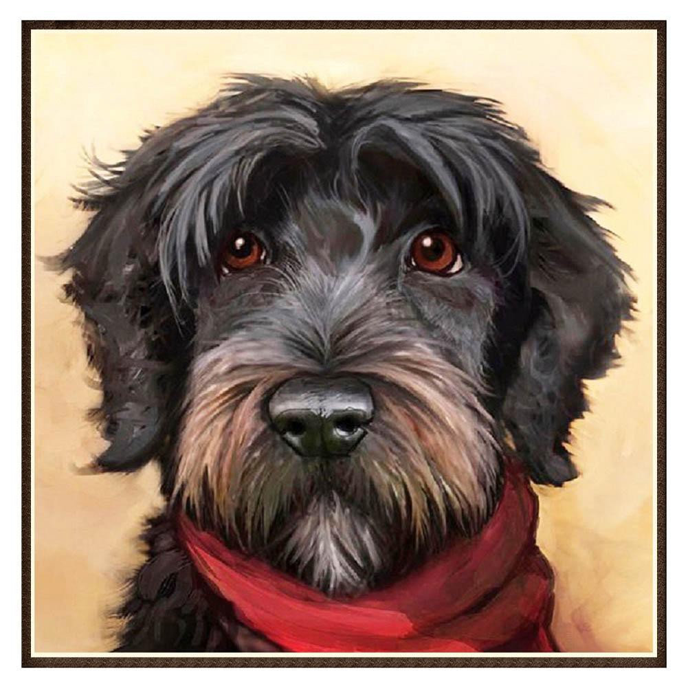 Bayar Di Tempat Diy Lukisan Diamond 5d Dengan Gambar Anjing Warna