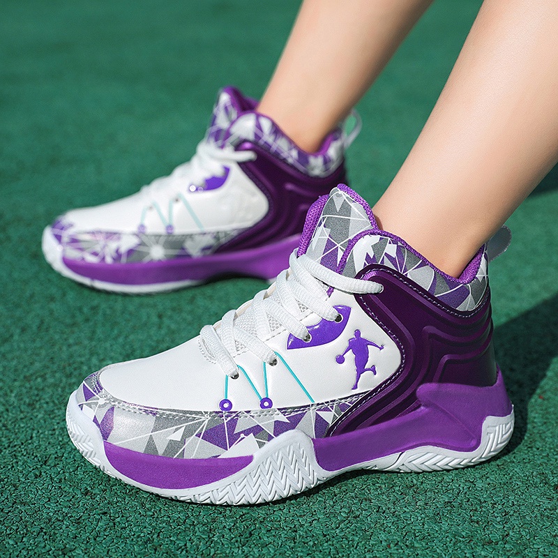 Sepatu Lembut Olahraga Basketball Atasan Anak-anak laki laki high top sepatu sneakers