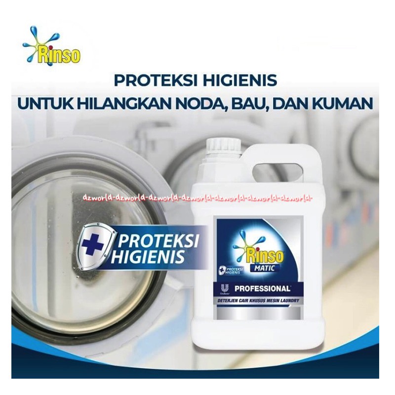 Rinso Matic 4.5L Liquid Detergent Detergen Cair Untuk Mesin Cuci Kemasan Jerigen Derigent Detergen Cair Khusus Mesin Cuci Laundry Rinso 4.5 Liter Rinsomatic Professional