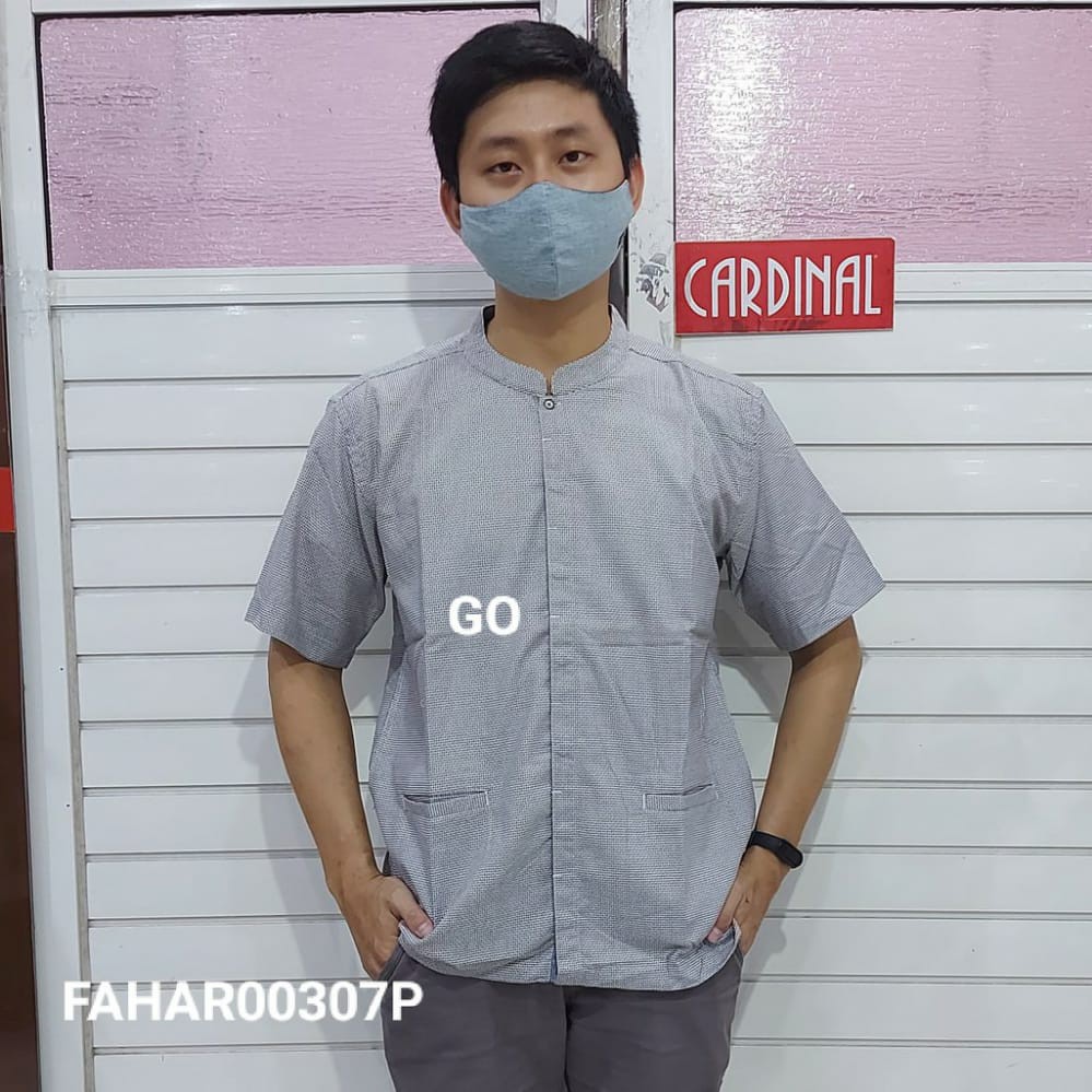 gos CARDINAL KEMEJA KOKO PRIA LENGAN PENDEK FORMAL Baju Cowok 100% Original