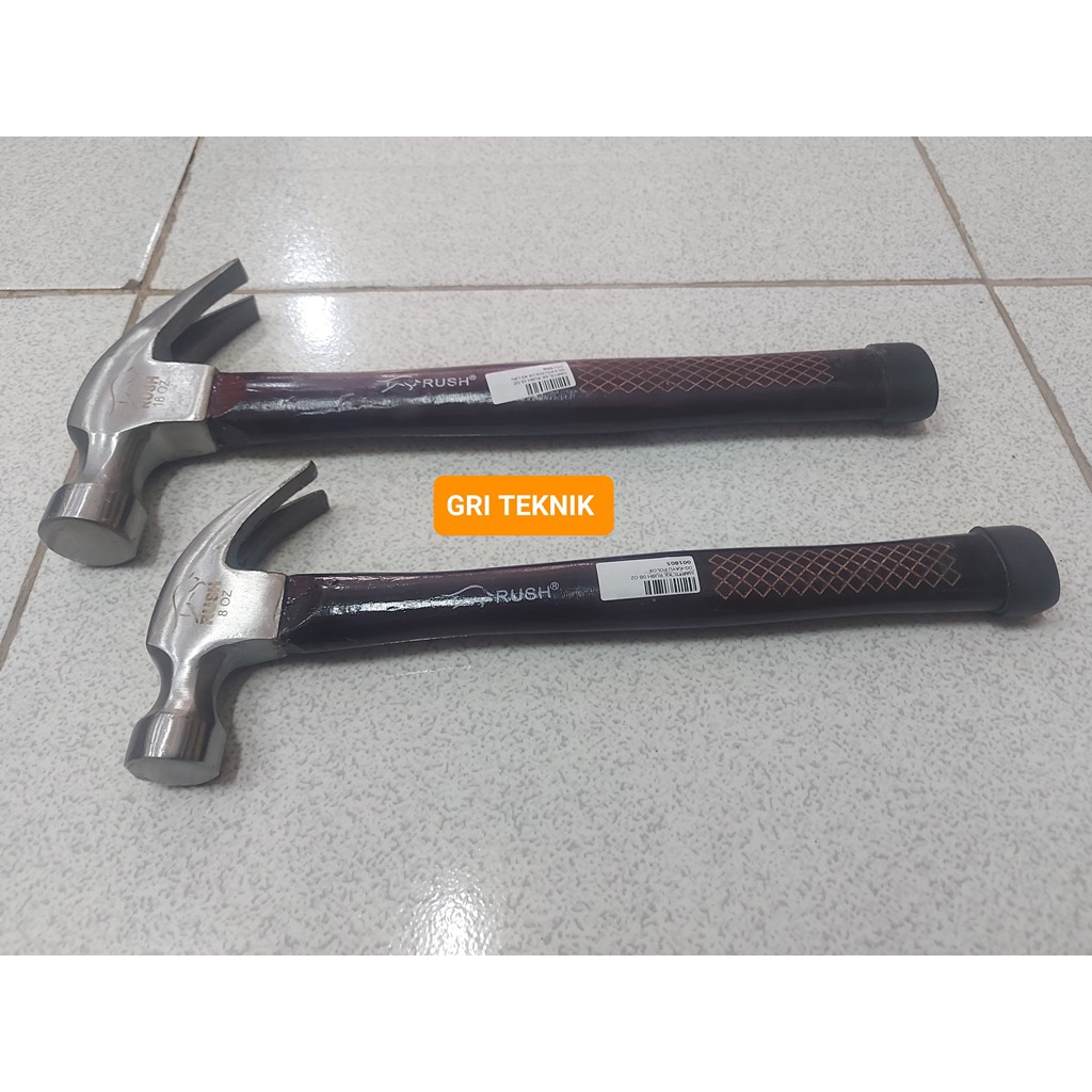 MARTIL GAGANG KAYU RUSH UKURAN 8 OZ DAN 16 OZ / MARTIL KUKU KAMBING RUSH