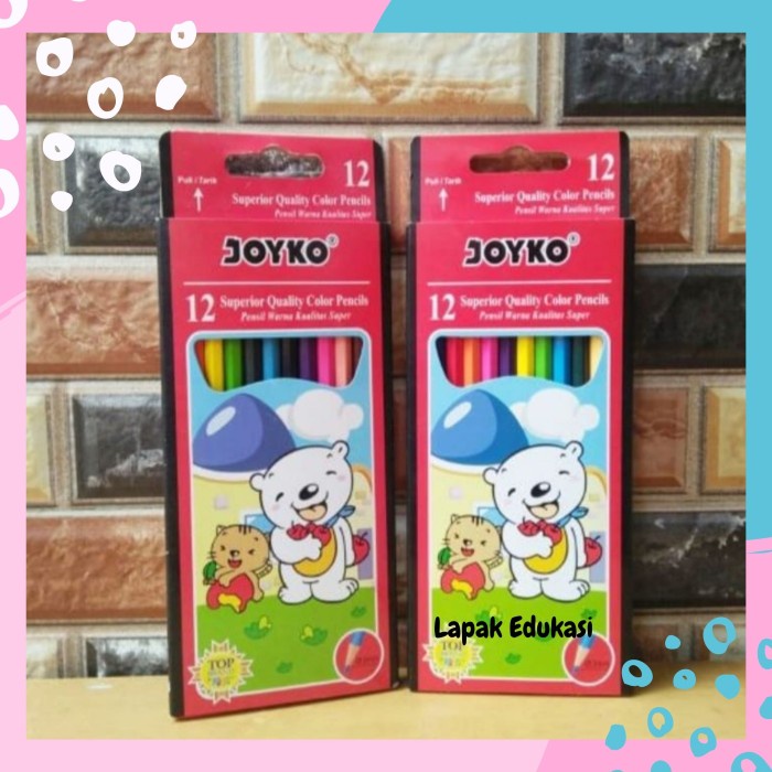 

WARNAPENSIL- PENSIL WARNA JOYKO 12 PANJANG - SUPER QUALITY -PENSIL WARNA