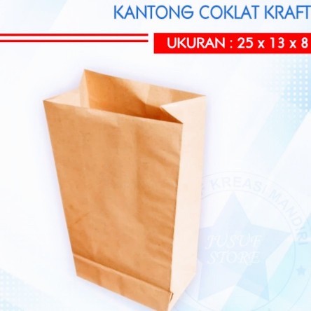 

Paper Bag / Kantong Kertas Coklat 50 Pcs - Kantong Donut - Roti Kuro