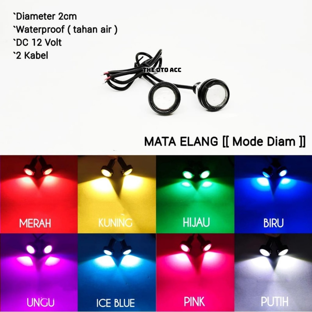 Lampu Mata Elang Led Mode Diam Universal Harga 1 Pcs